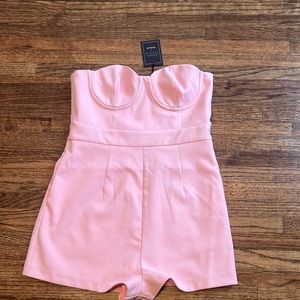 Michael Costello x REVOLVE Karina Romper in Light Pink